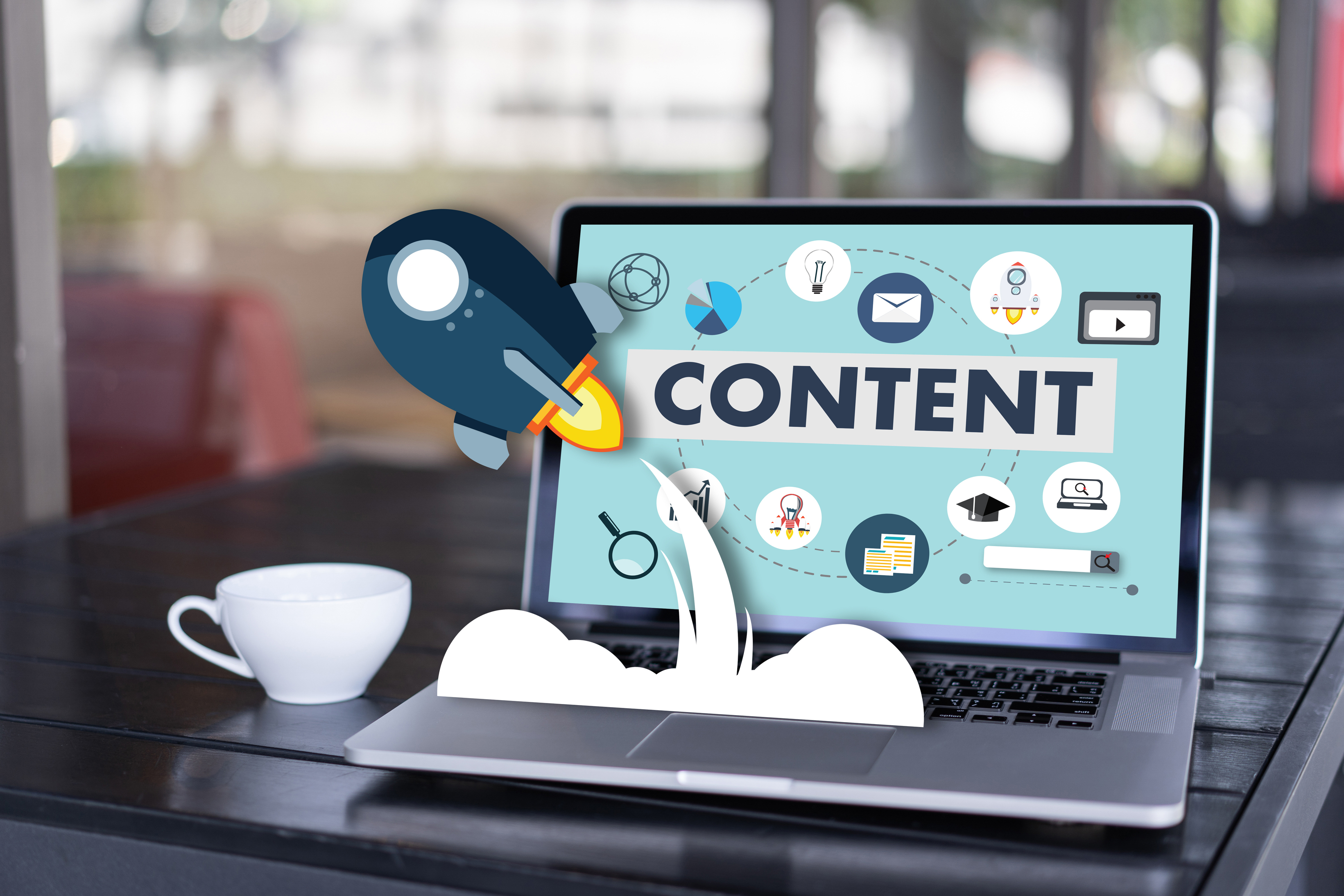 content marketing Content Data Blogging Media Publication Information Vision Concept 976370312 3869x2579